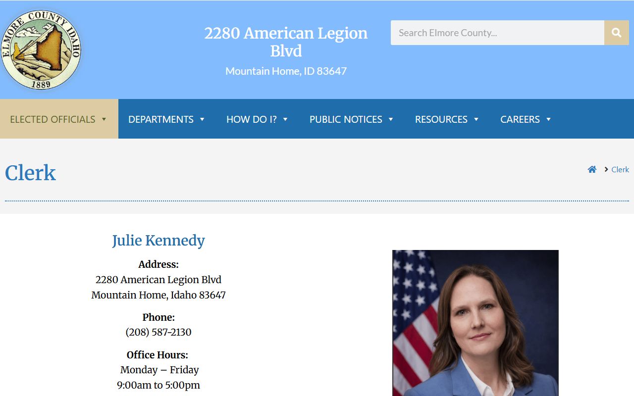 Elmore County Clerk of the District Court county clerk contact