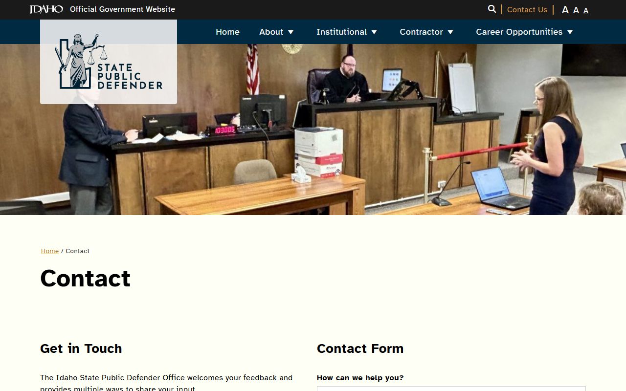 Idaho State Public Defender contact information