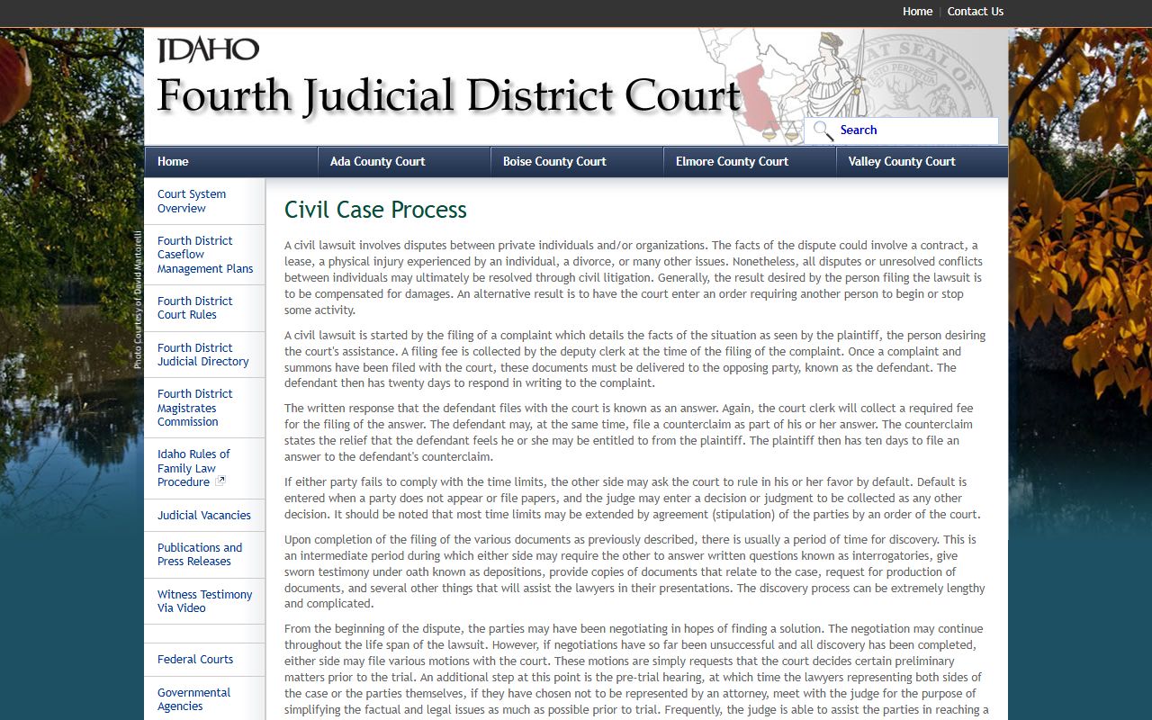 Fourth Judicial District civil process information